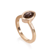 TODD REED 18K Rose Gold Marquise Brown Diamond Ring